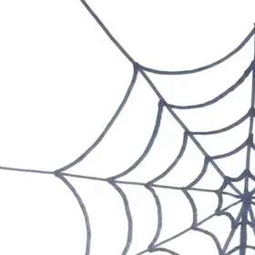 Corner spider web drawing for Halloween