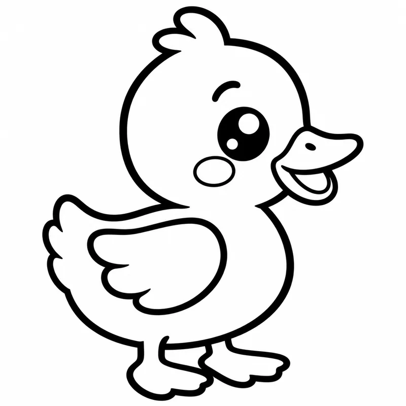 Cute Little Duck coloring page